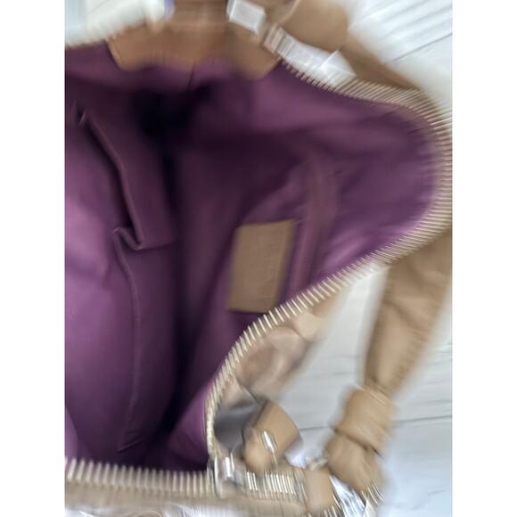 Coach Light Taupe Turnlock Canvas Shoulder Bag - Picture 11 of 11